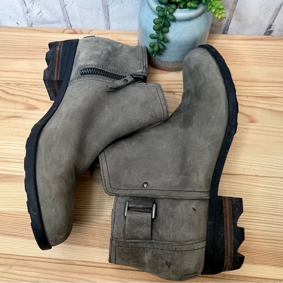 Sorel Cate Block Heel Zip Ankle Boots Sz 10 - Picture 6 of 8